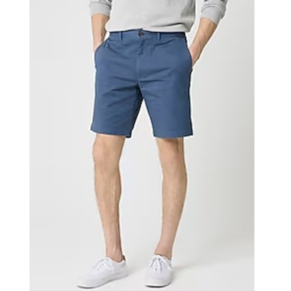 J.Crew Men's‎ Legacy Blue 9" Flex Stretch Chino Shorts Size 28 NWT